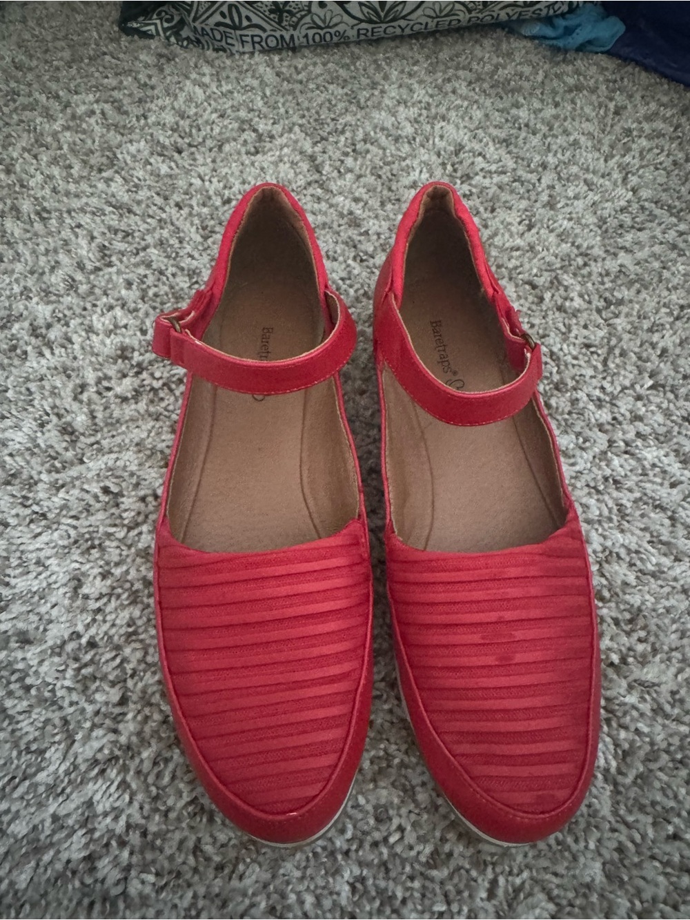 BareTraps Harmony Red Mary Jane Slip-On Flats